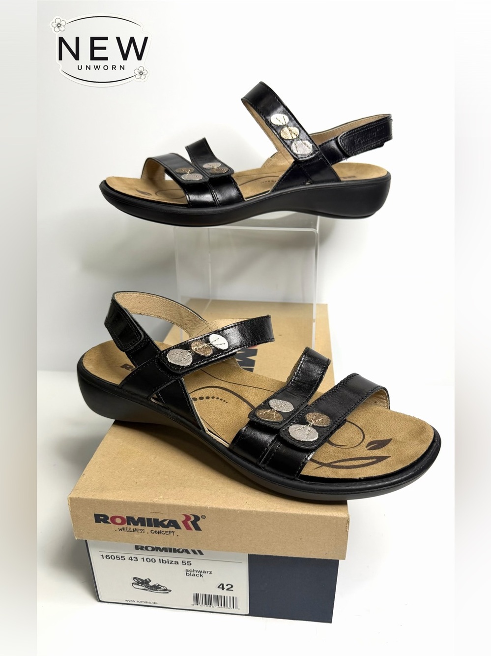 NEW Romika Ibiza Schwartz Black
Size 42 in Original Box
